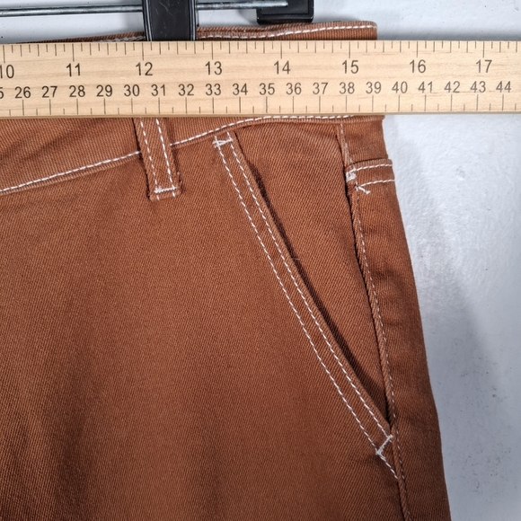 Flying Angel Brown Rust Baggy Jeans Size 9/29 Loose Fit Wide Leg Retro Y2K - Picture 7 of 13